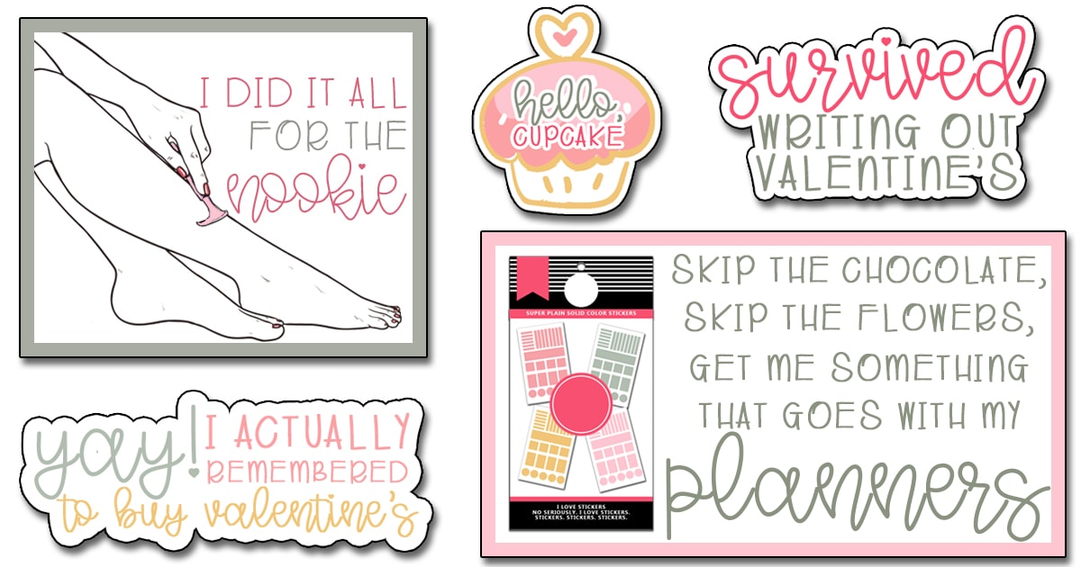 Valentine Box Planner Stickers, Twitterpated Stickers