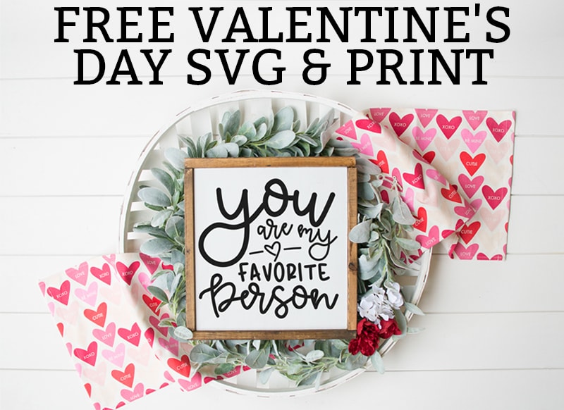 Valentine's Day SVG. Download this free Valentine's Day SVG file and Valentine's Day free print! It makes a great DIY Valentine's day gift, Anniversary Gift, and more. This romantic quote can be used anytime of the year. #freesvg #freesilhouettefile #valentinesday