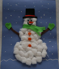 Preschool Cotton Ball Snowman Craft: A Fun Winter Craft - Teaching