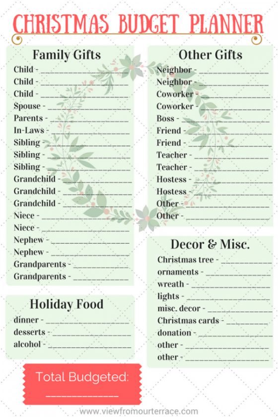 Free Budget Printables - Get Help with your Budget Today
