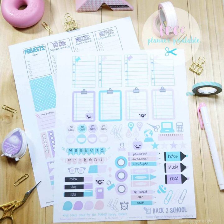 Free School Planner Printables