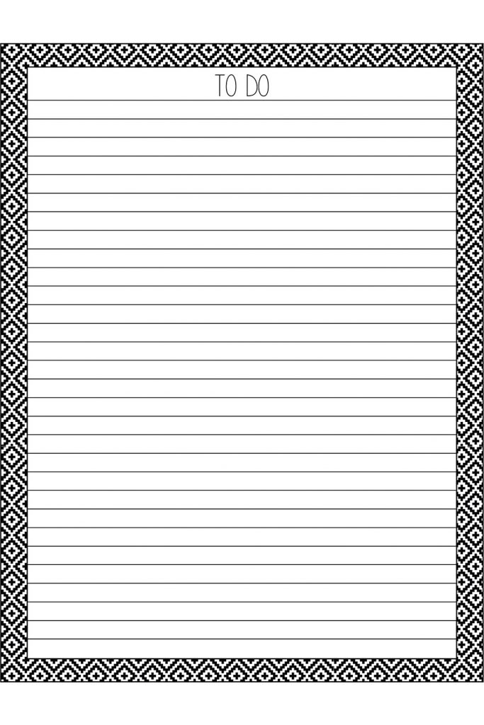 Printable To Do Lists - 5 Different Designs in Various Sizes