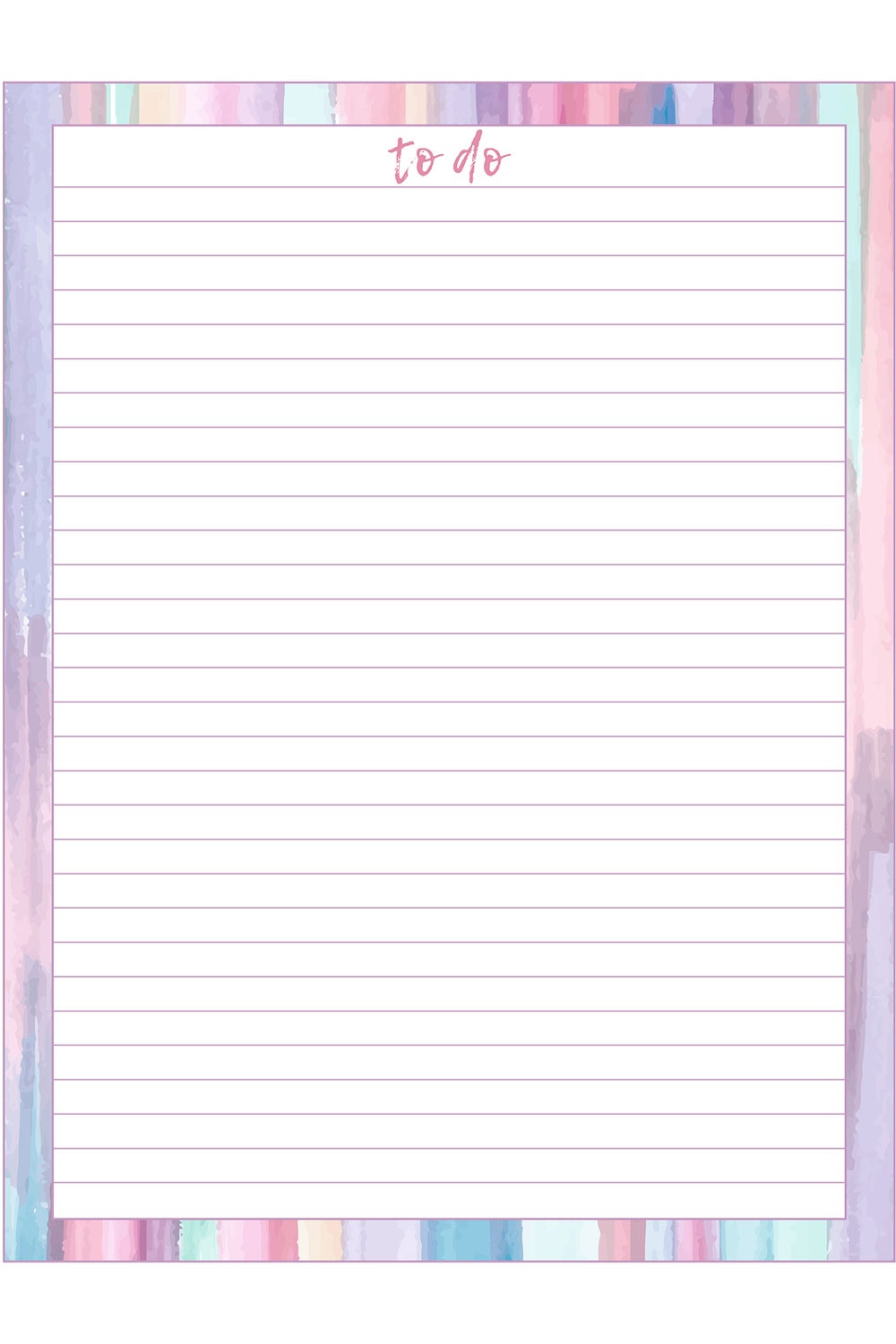 printable to do lists 5 different designs in various sizes