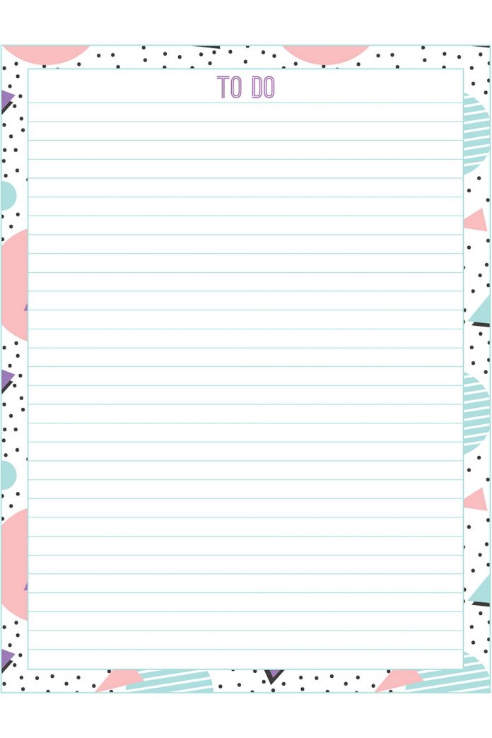 Printable To Do Lists - 5 Different Designs in Various Sizes