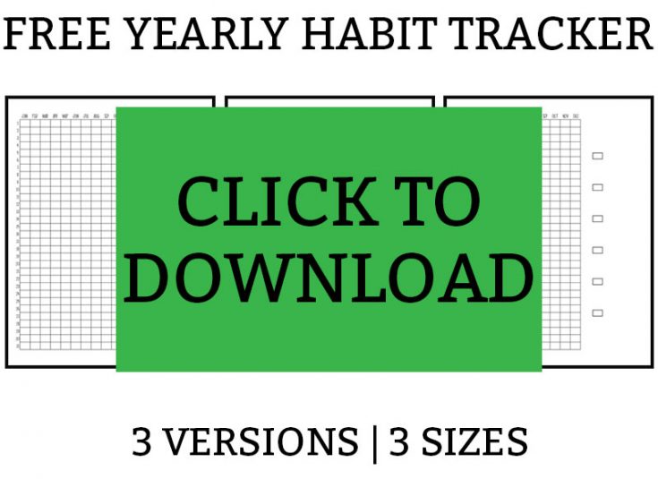Free Yearly Habit Tracker Printable Set Free Printable - Track a Habit ...