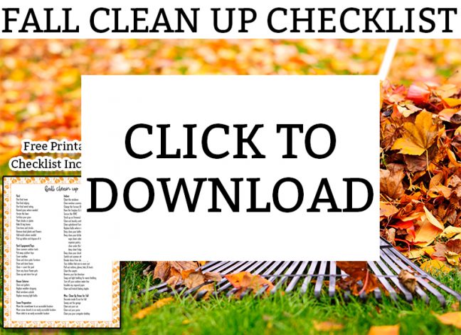 Fall Clean Up - Free Checklist to Prepare your House for Fall