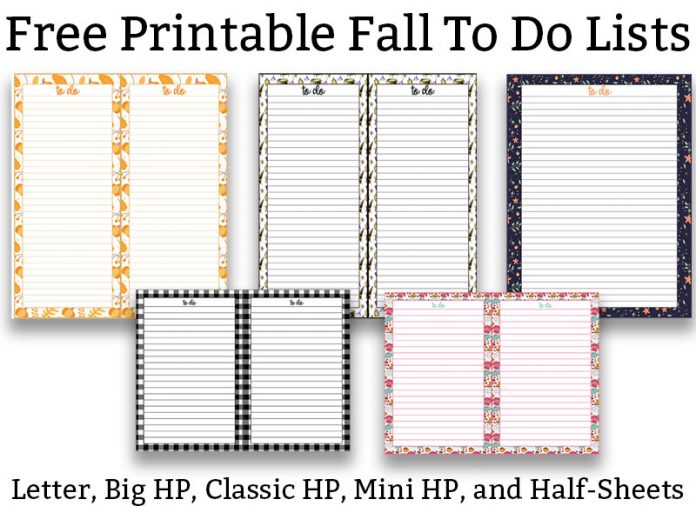 Free Fall Planner Printables - Over 30 Free Planner Printables - Over ...