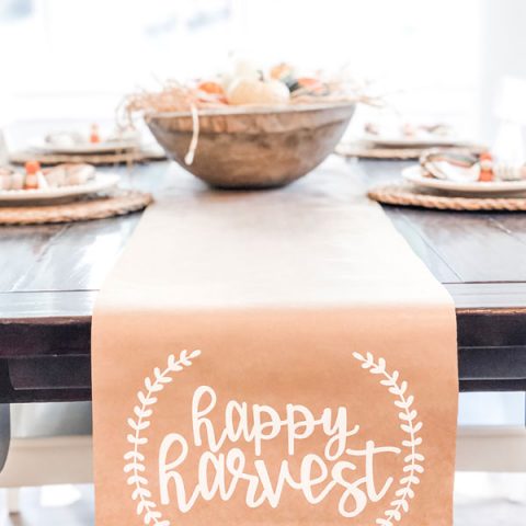 brown kraft paper table runner