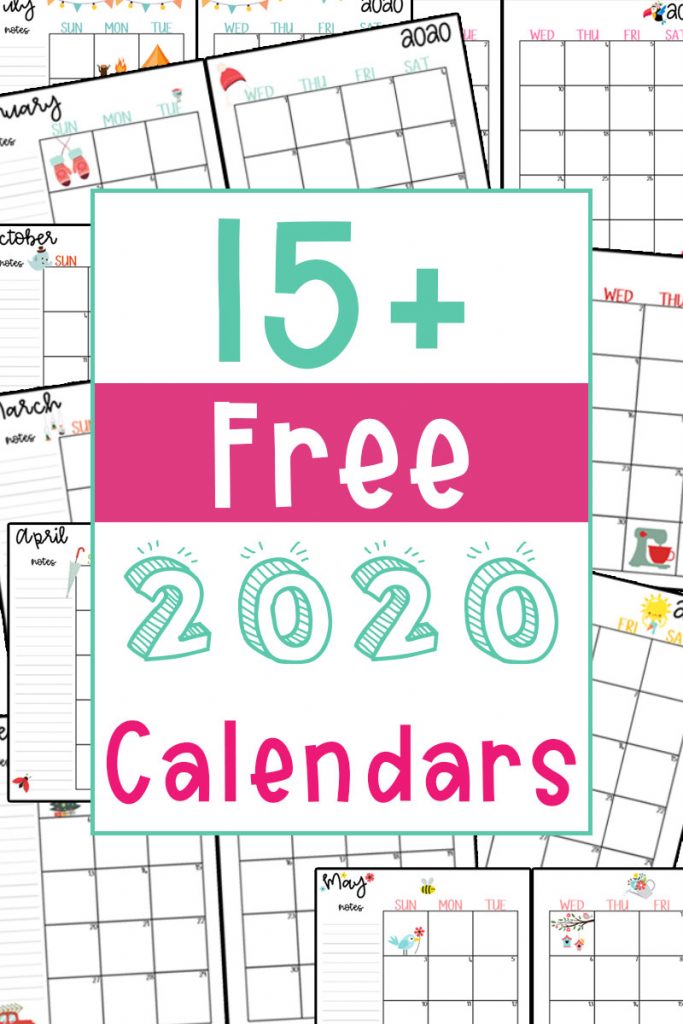 2020-Free-Printable-Calendars-Pinterest-2 - Mom Envy
