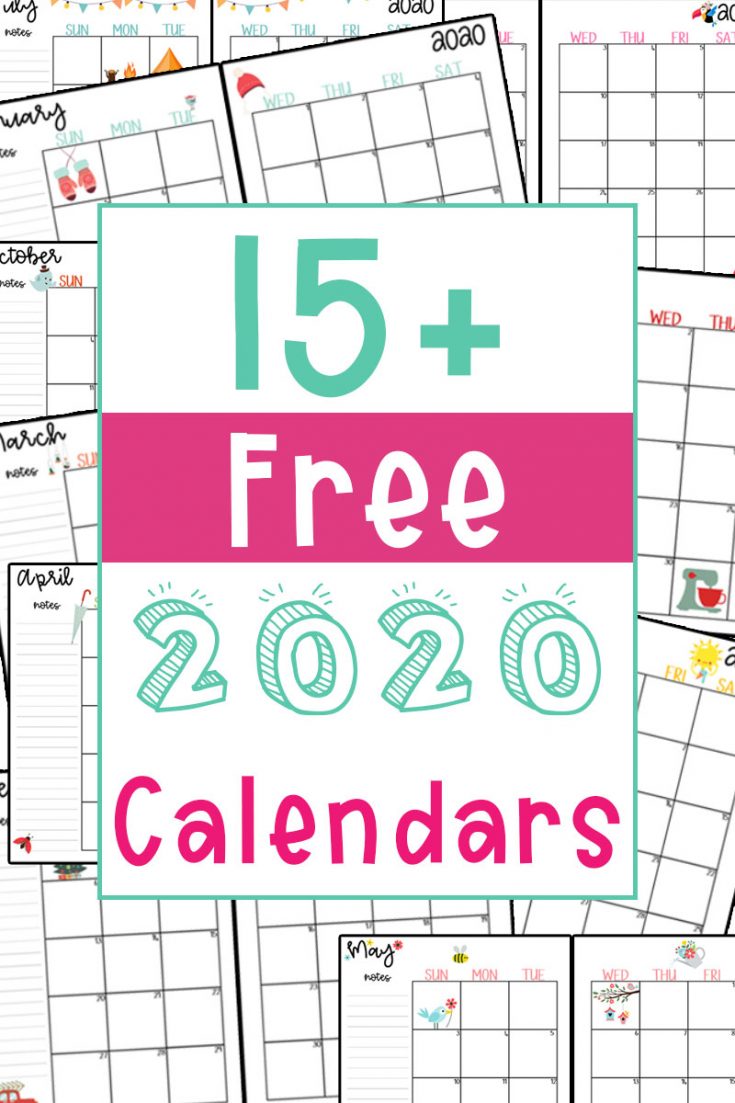2020-Free-Printable-Calendars-Pinterest-2 - Mom Envy
