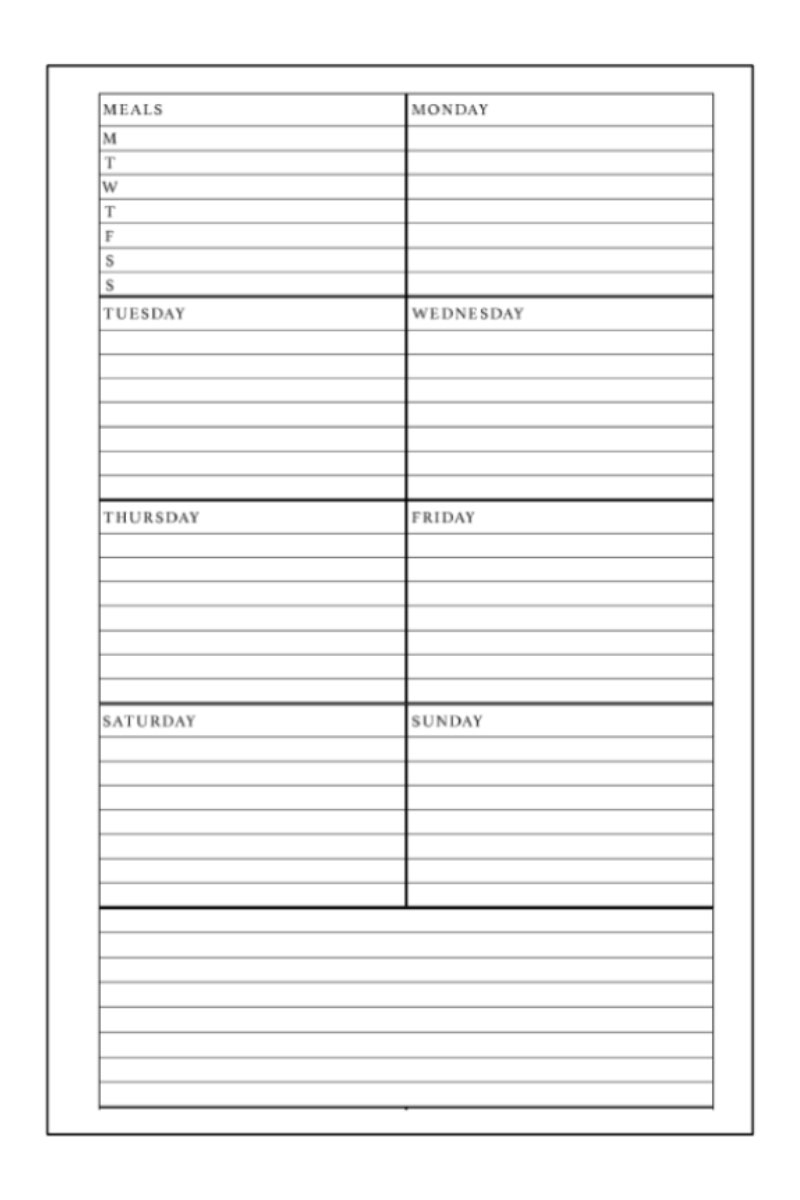 free dashboard layout planner printables free weekly