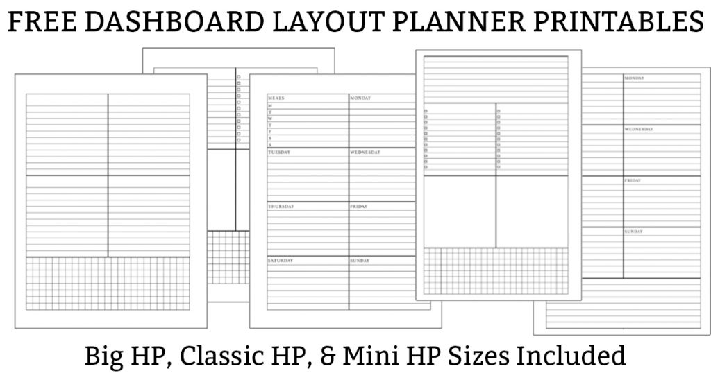 Free Dashboard Layout Planner Printables FB Mom Envy