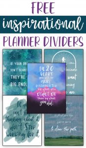 Planner Dividers Printable