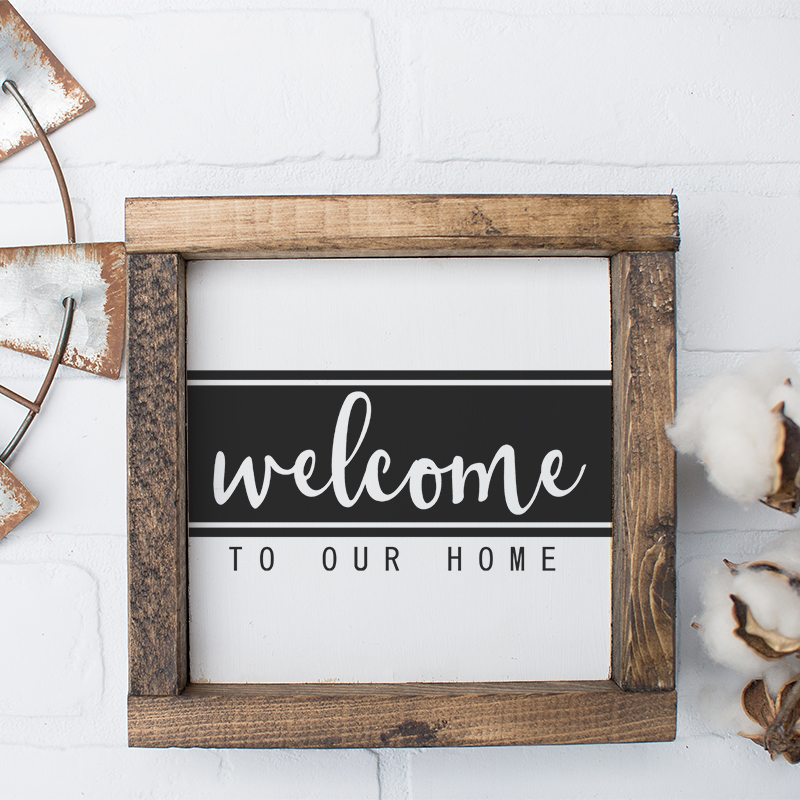 Welcome To Our Home Svg Silhouette File Print Perfect For Rounds