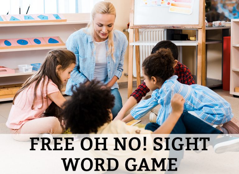 Oh No Sight Word Game