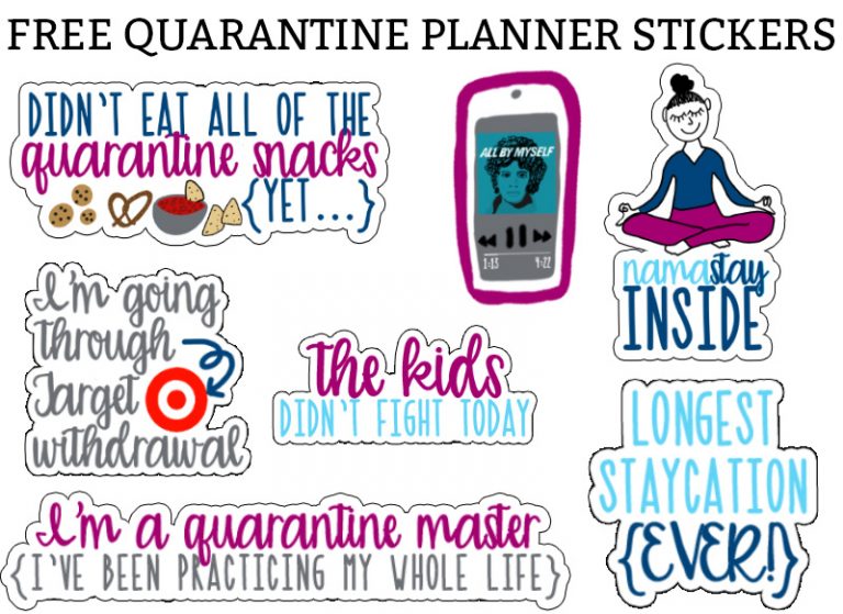 Free Quarantine Planner Stickers