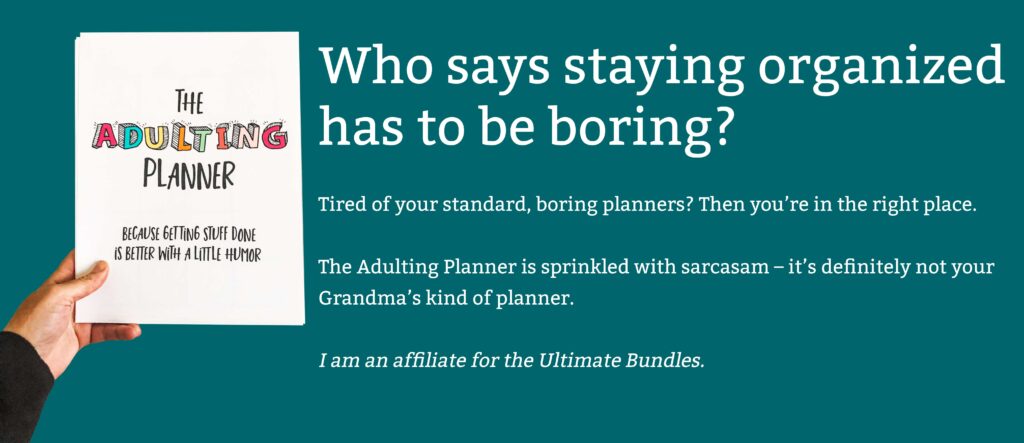 Adulting Planner - Because Getting Stuff Done is Better with a Little Humor  - Mom Envy