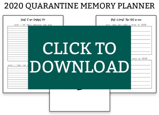 Free 2020 Quarantine Memory Printable