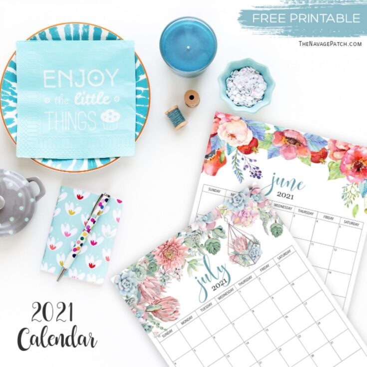 Image for Free Printable Calendar 2021