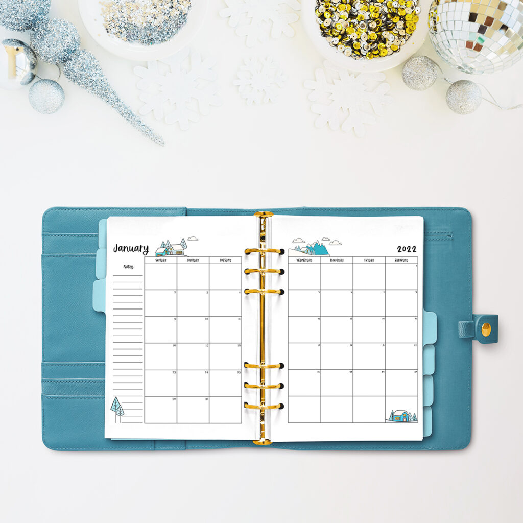 Paper Paper Party Supplies Monthly Calendar 2022 Weekly Planner 2022