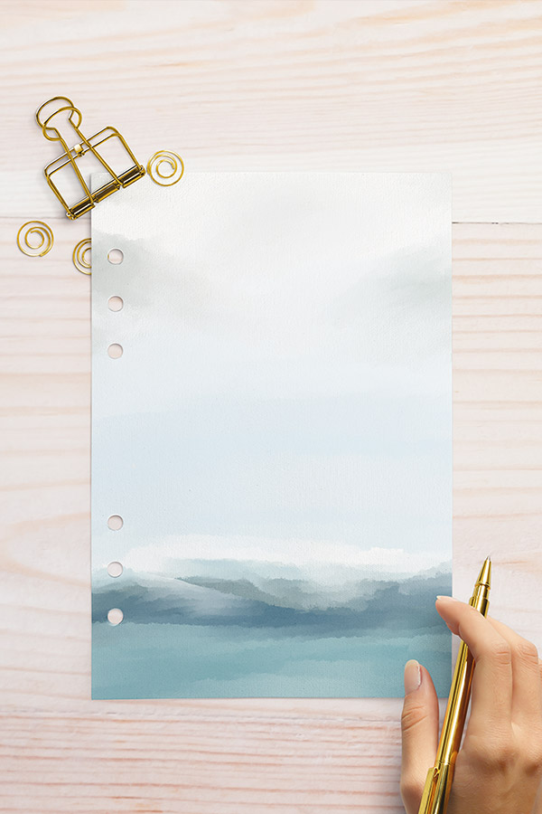 This is the Pinterest image that is being asked to be pinned in the post. This image is showing the one of the two free abstract planner printables you can download in this post.