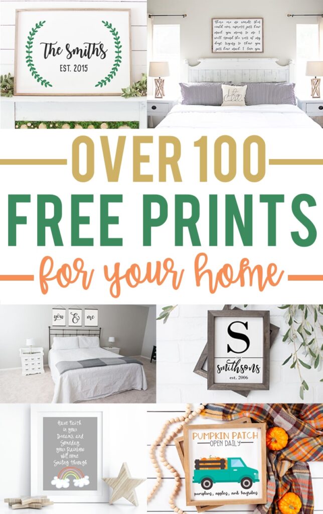 Click on this image to take you to a related blog post about over 100 free prints for your home.