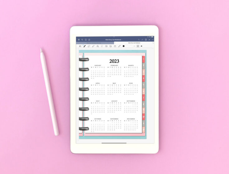 Free Yearly Calendar at a Glance - 2023 Printable Yearly Calendar