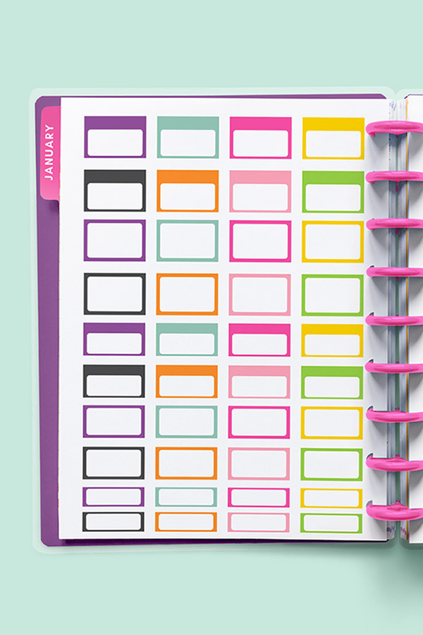 Free Functional Box and Shape Planner Stickers