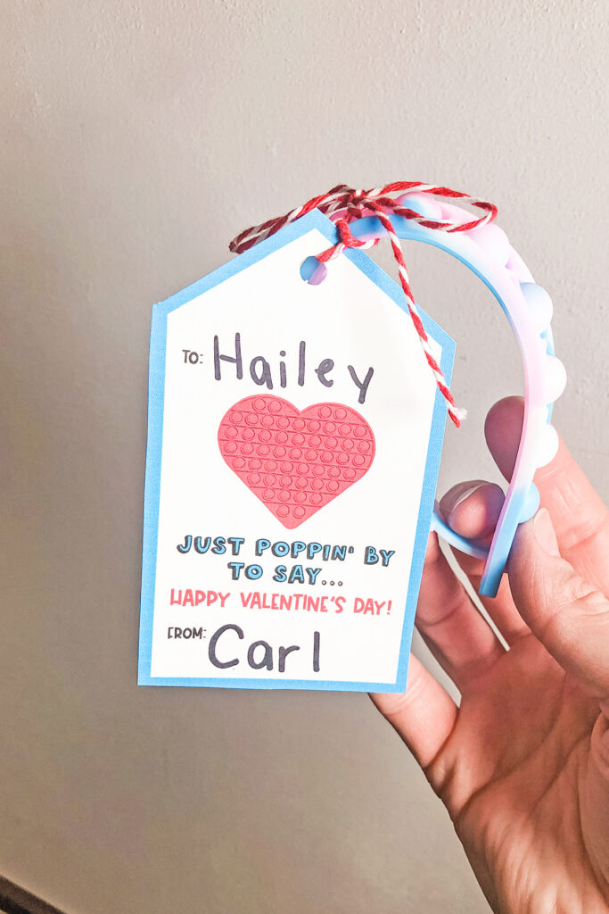 Printable Pop It Valentine's Day Cards For Kids / School