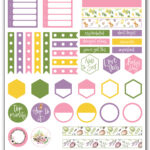 This image shows one of the free pages of Easter planner stickers you can download at the end of this blog post.