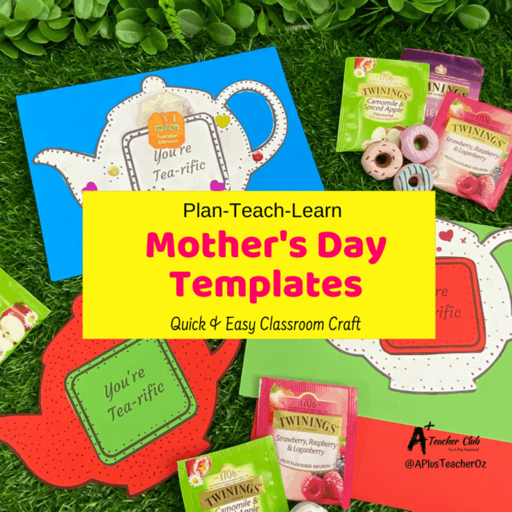 Image for Mothers Day Teapot Card {FREE TEMPLATE}