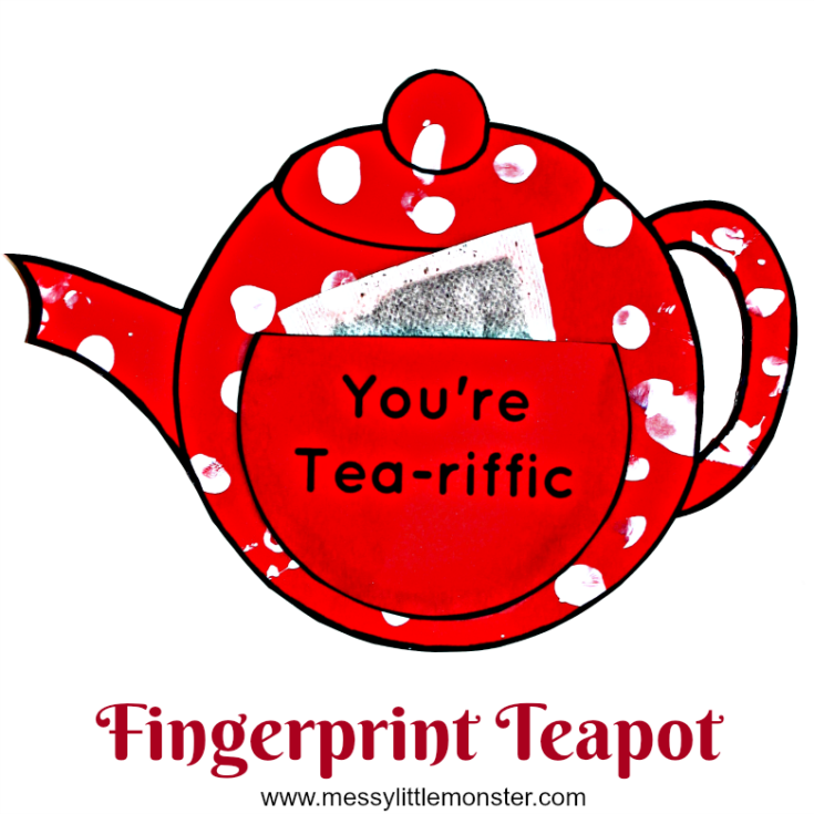 Image for You're Tea-riffic teapot craft - FREE printable teapot template
