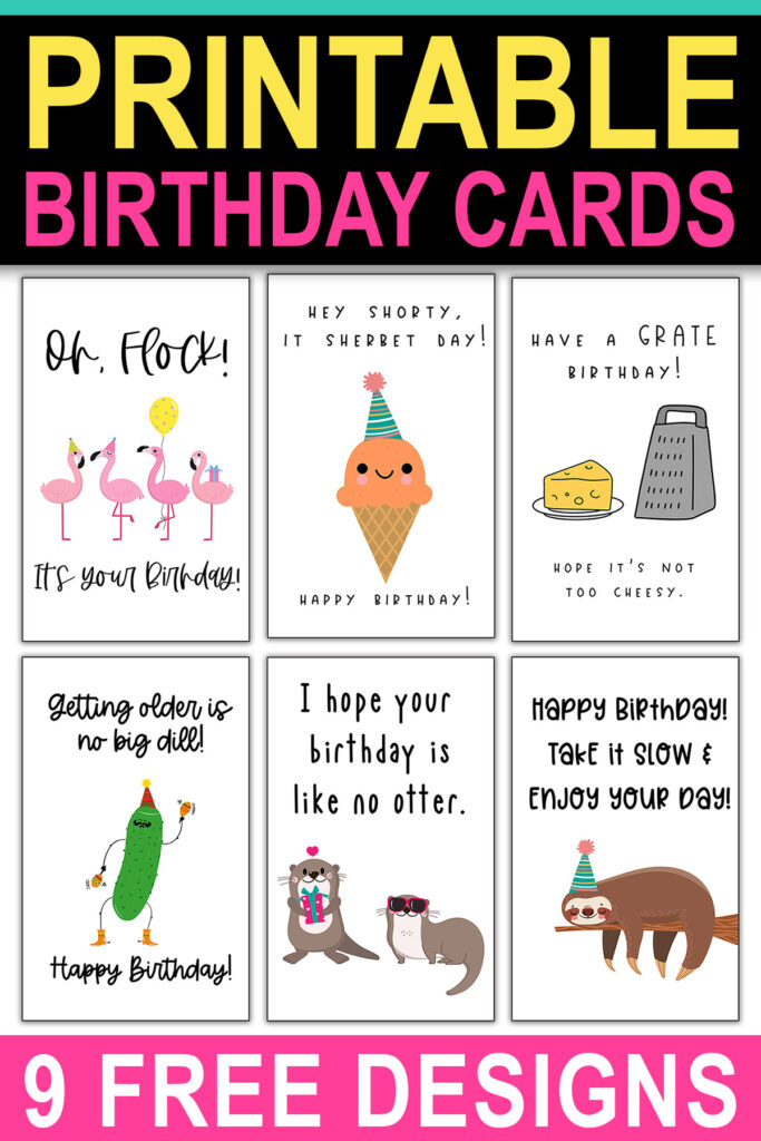 Funny Homemade Birthday Cards - 9 Free Printable Funny Birthday Cards