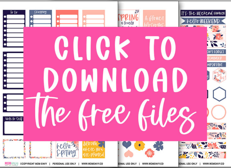 Printable Flower Stickers - Free Floral Planner Stickers