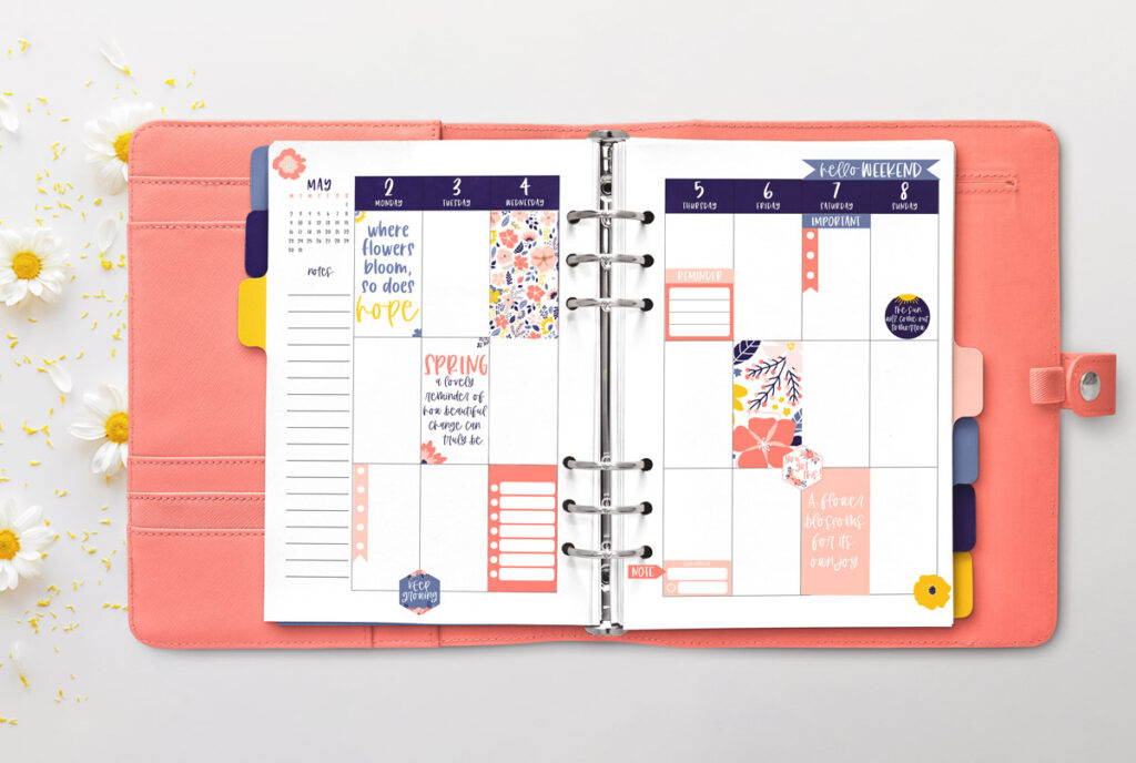 Just Bloom Planner Sticker Book, Decorative Flowers Stickers