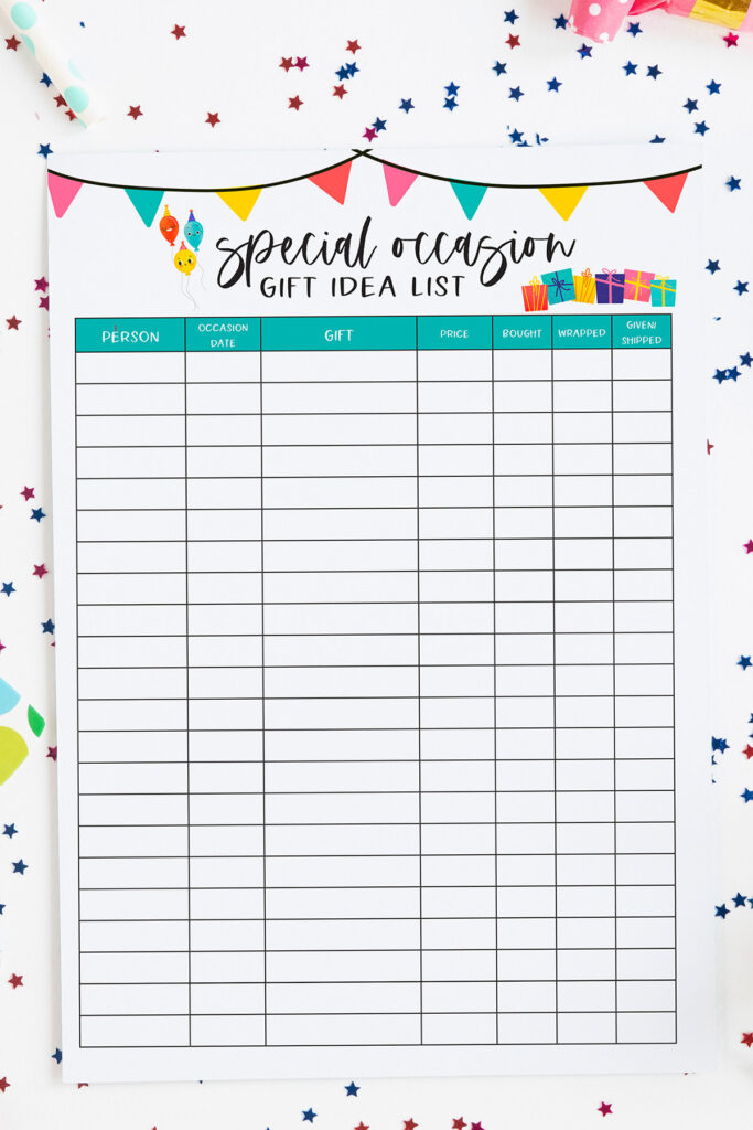 Fun Hand-drawn Gift List A5 Printable Gift Tracker Christmas, Birthday Gift  Idea List All Occassion Gift Planner Budget Plan - Etsy