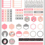 This is one page of the 3 free pages of cat planner stickers you can download for free at the end of this post.
