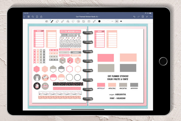 Cat Planner Stickers - Free Digital and Printable Cat Stickers