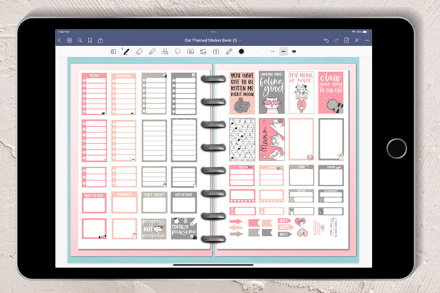 Cat Planner Stickers - Free Digital and Printable Cat Stickers