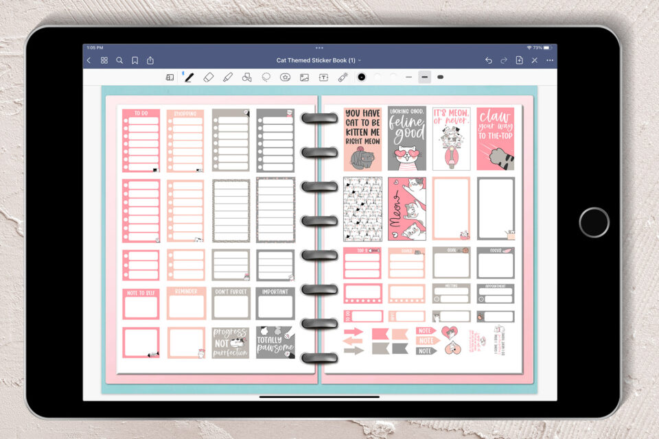 Cat Planner Stickers - Free Digital and Printable Cat Stickers