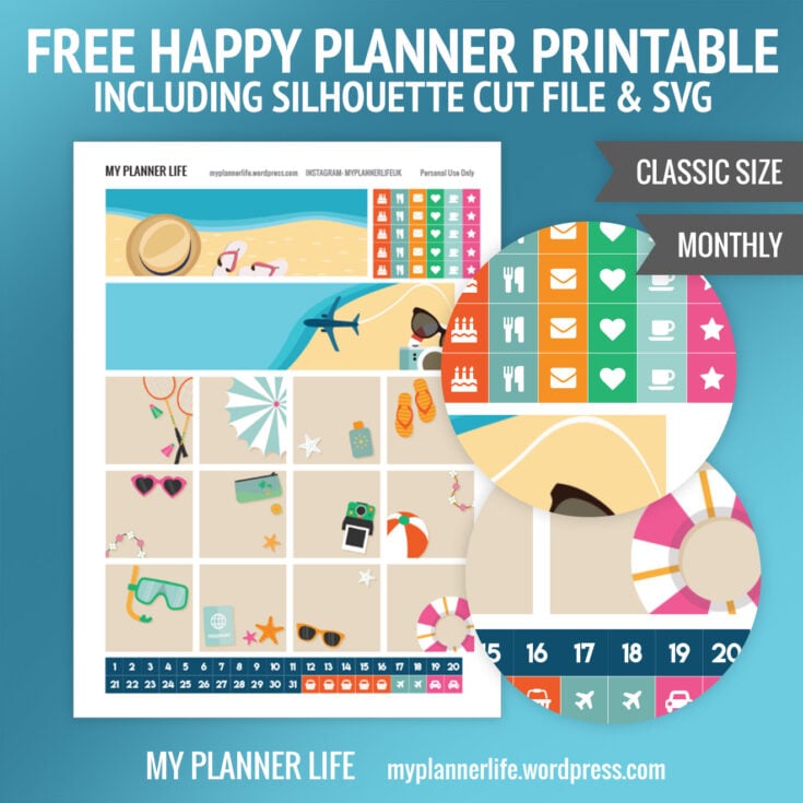 Image for Free Monthly Printable – Summer Beach