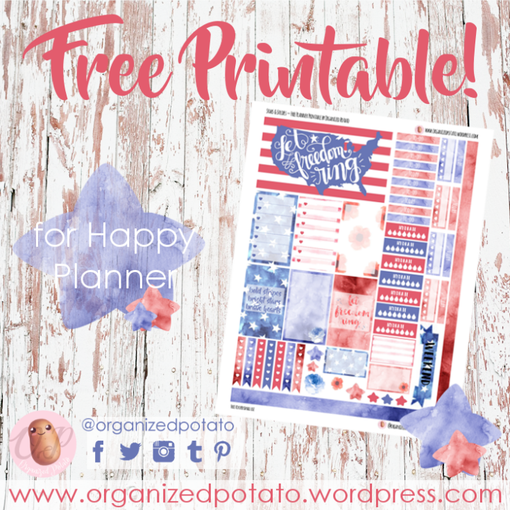 Image for Free Planner Printable: Stars & Stripes