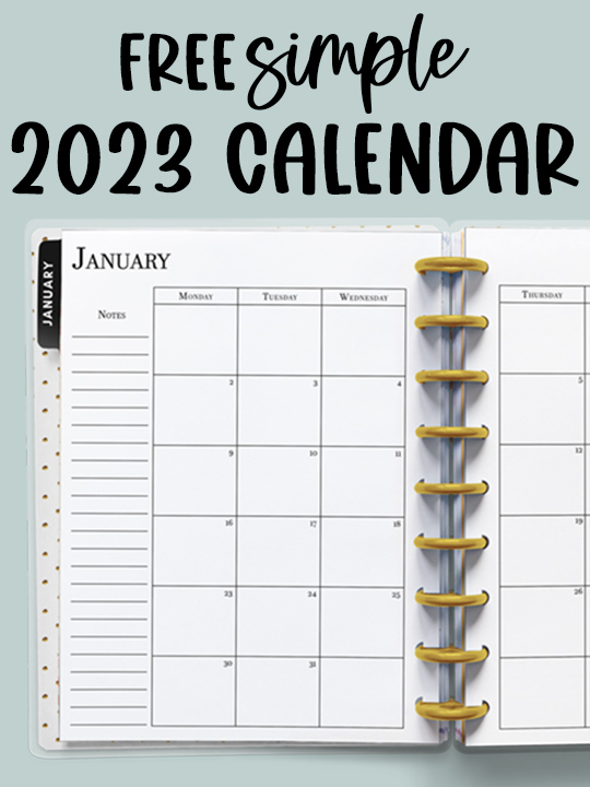 2023 Calendar Printable Free Simple Print Monthly Calendars 2023 Calendar Printable Free Simple Print Monthly Calendars