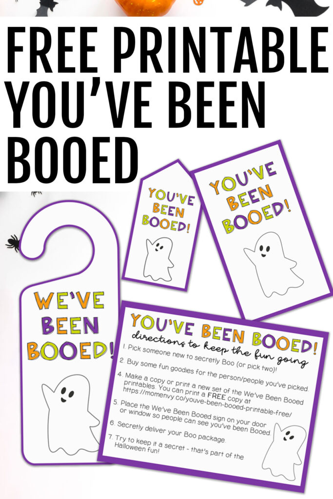 Youve Been Booed Printable Free Pinterest 5 Mom Envy