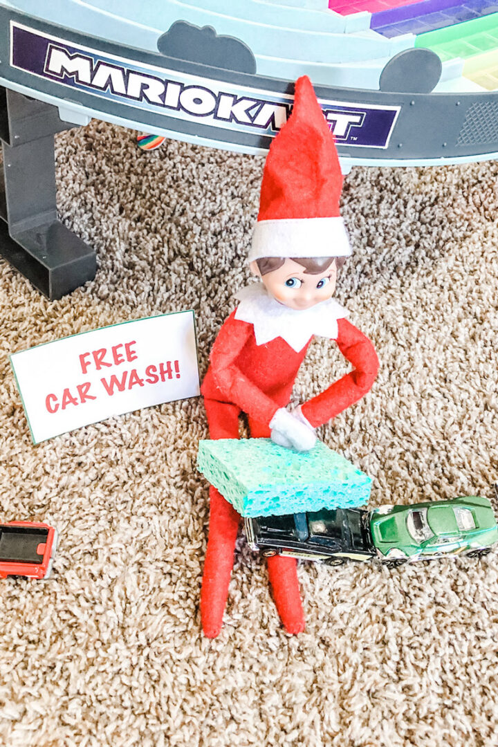 Elf-on-the-Shelf-Ideas-for-Home-Car-Wash-Pin - Mom Envy