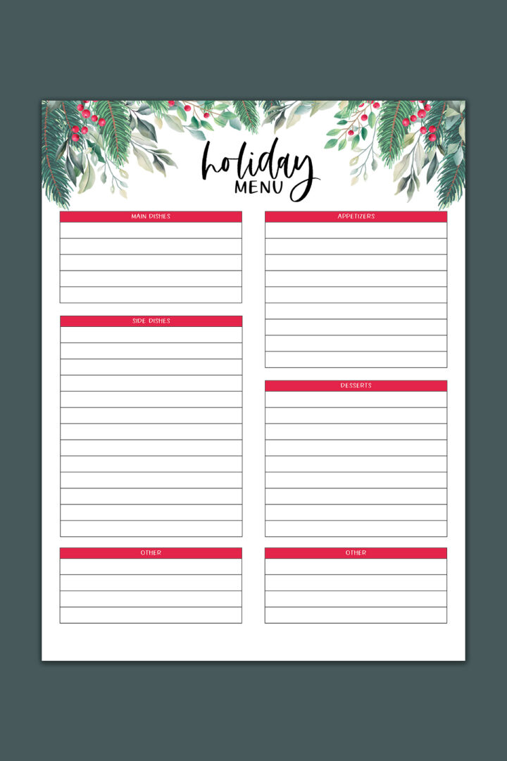 Printable Christmas Planner Pages Digital Planner Files too Printable Christmas Planner Pages Digital Planner Files too