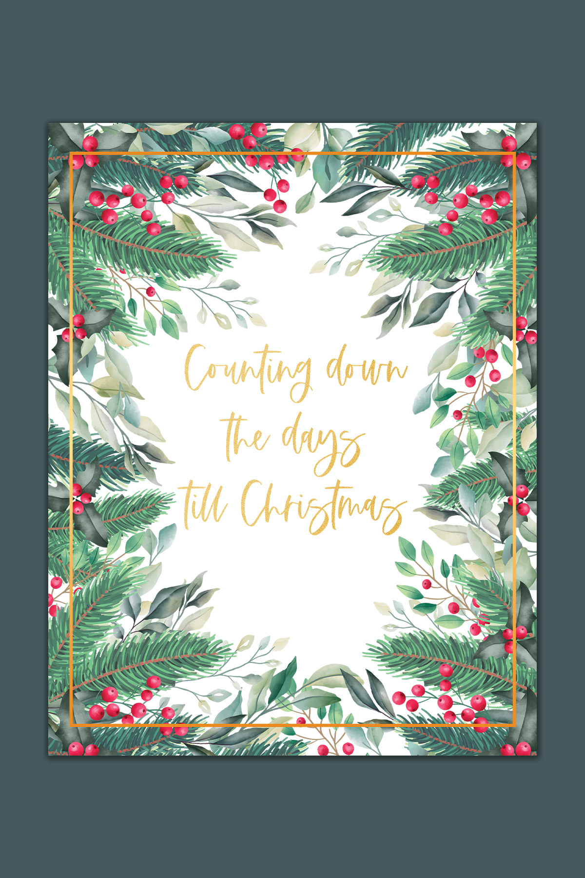 This image shows the free cover that is part of the printable Christmas planner files you can get at the end of this blog post.