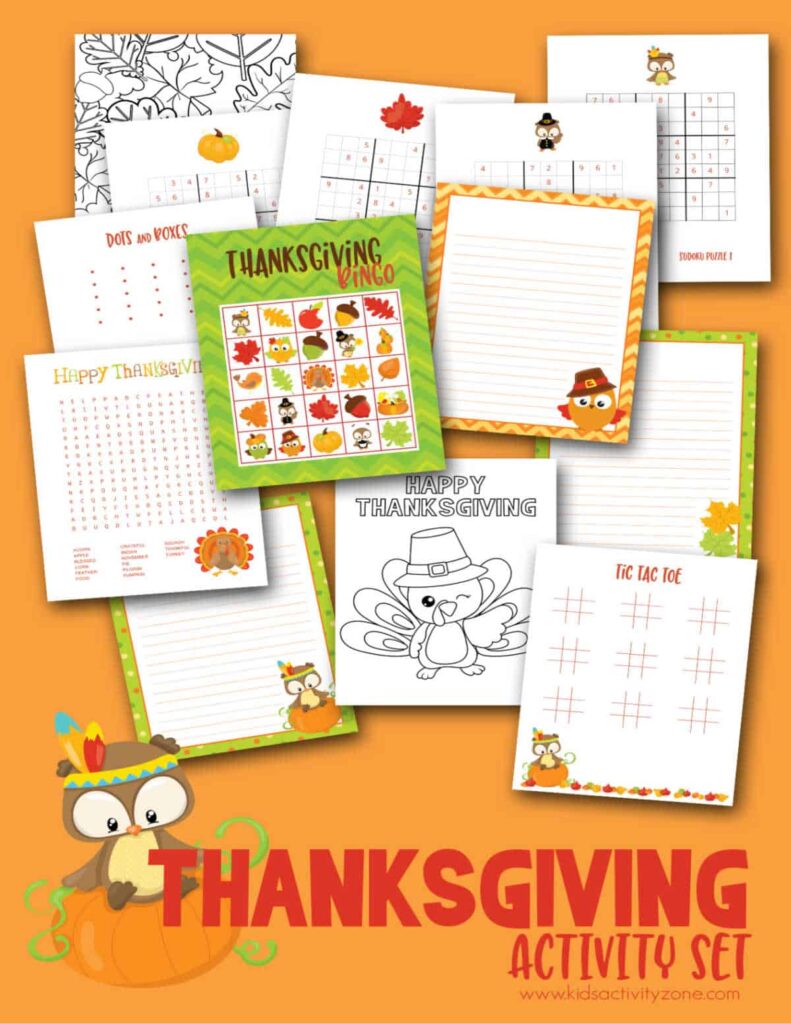 Free Printable Thanksgiving Activities for Kids