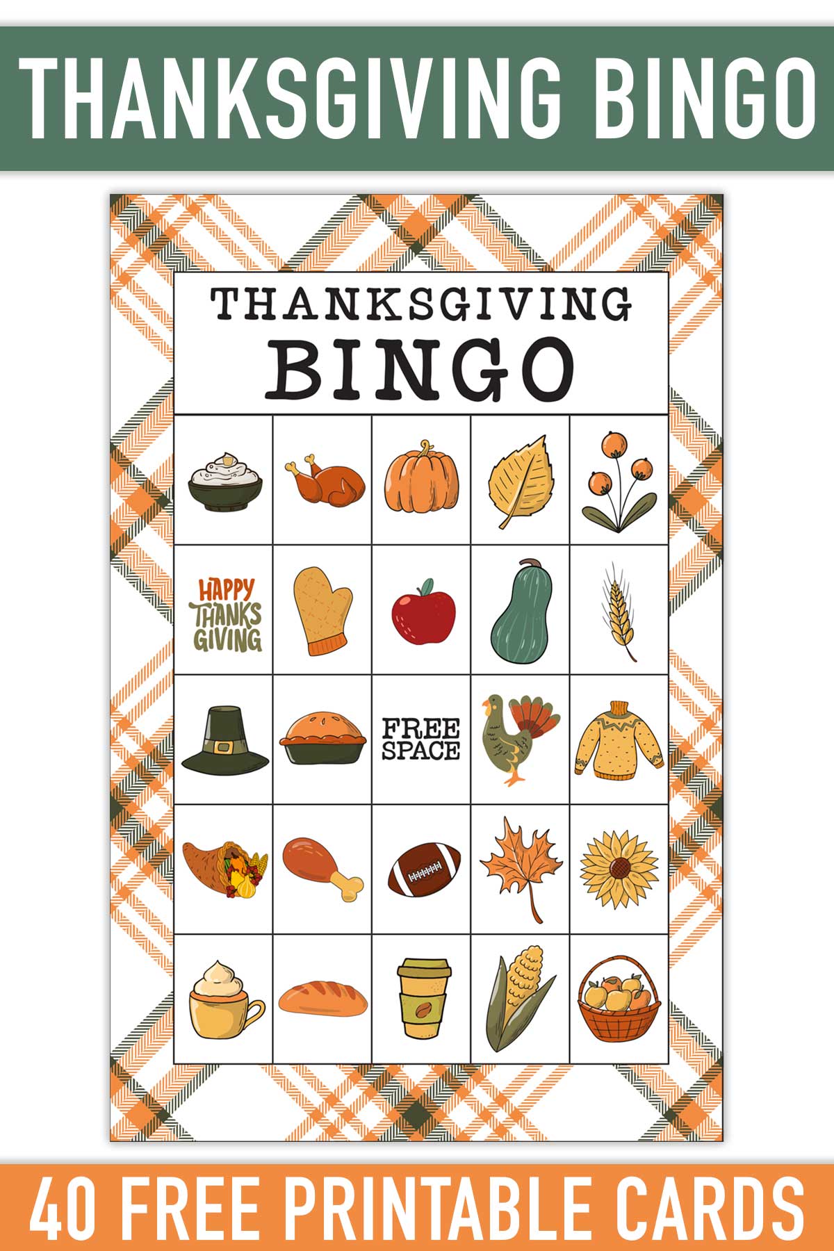 Thanksgiving Bingo - Made with HAPPY