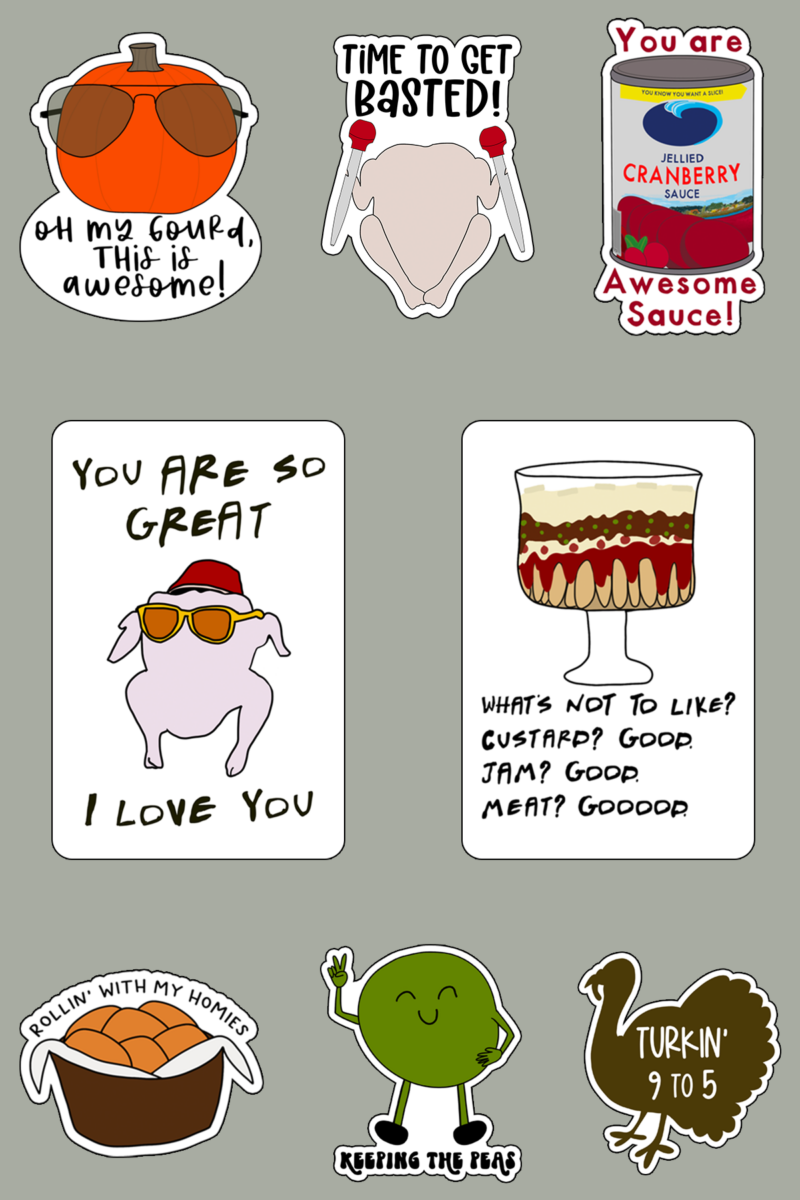 Thanksgiving Planner Stickers - 23 Free Printable &amp; Digital Stickers ...